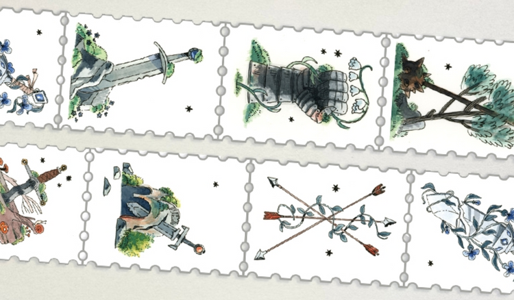 Forgotten Armory Stamp Washi Tape - Cantrip Candles