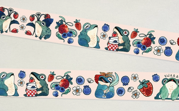 Frogs & Berries Washi Tape - Cantrip Candles