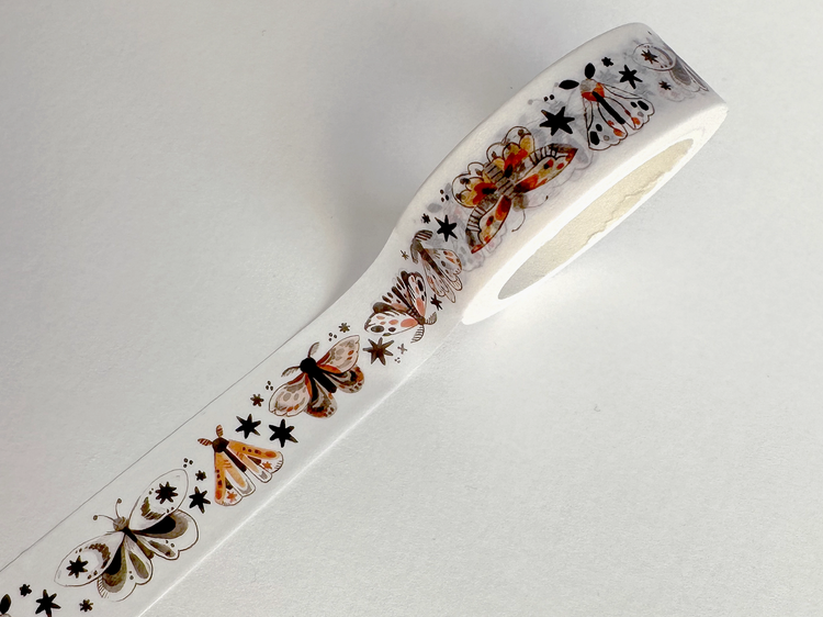 Moths Washi Tape - Cantrip Candles