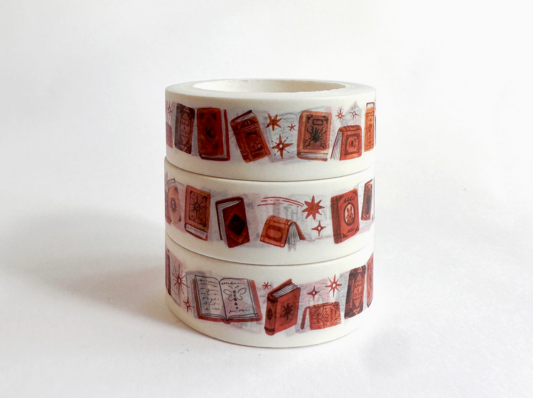 Ruby Books Washi Tape - Cantrip Candles