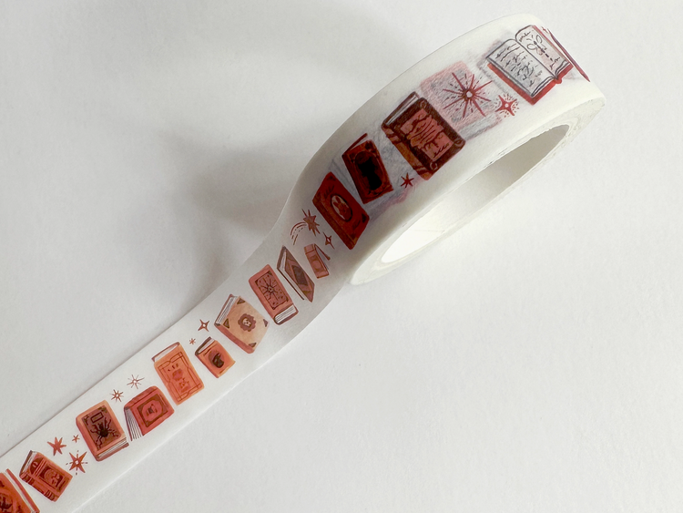 Ruby Books Washi Tape - Cantrip Candles