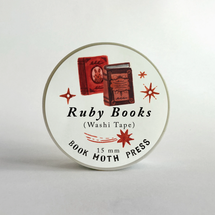 Ruby Books Washi Tape - Cantrip Candles