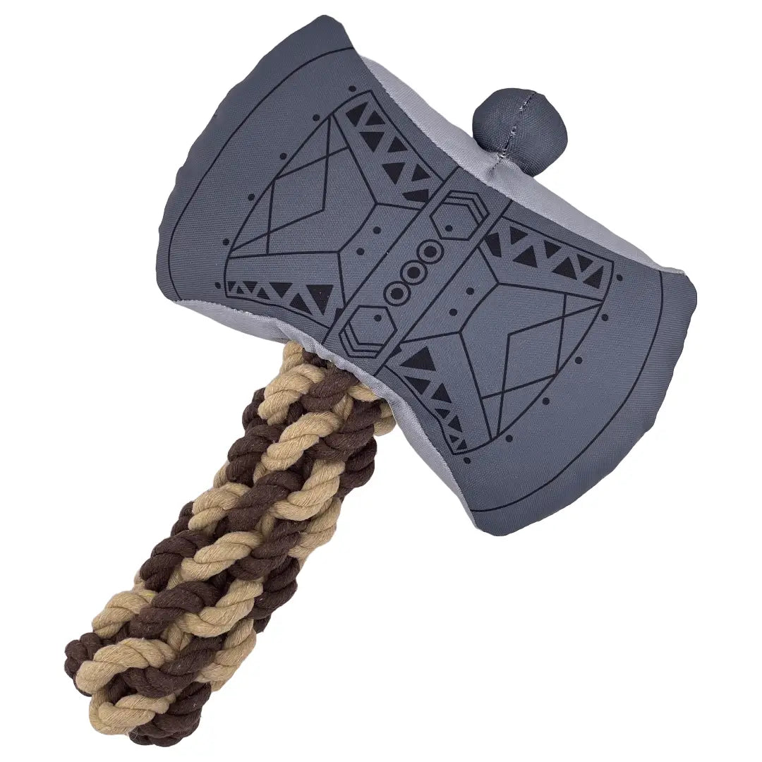Barbarian's Great Axe Dog Squeak Toy - Cantrip Candles