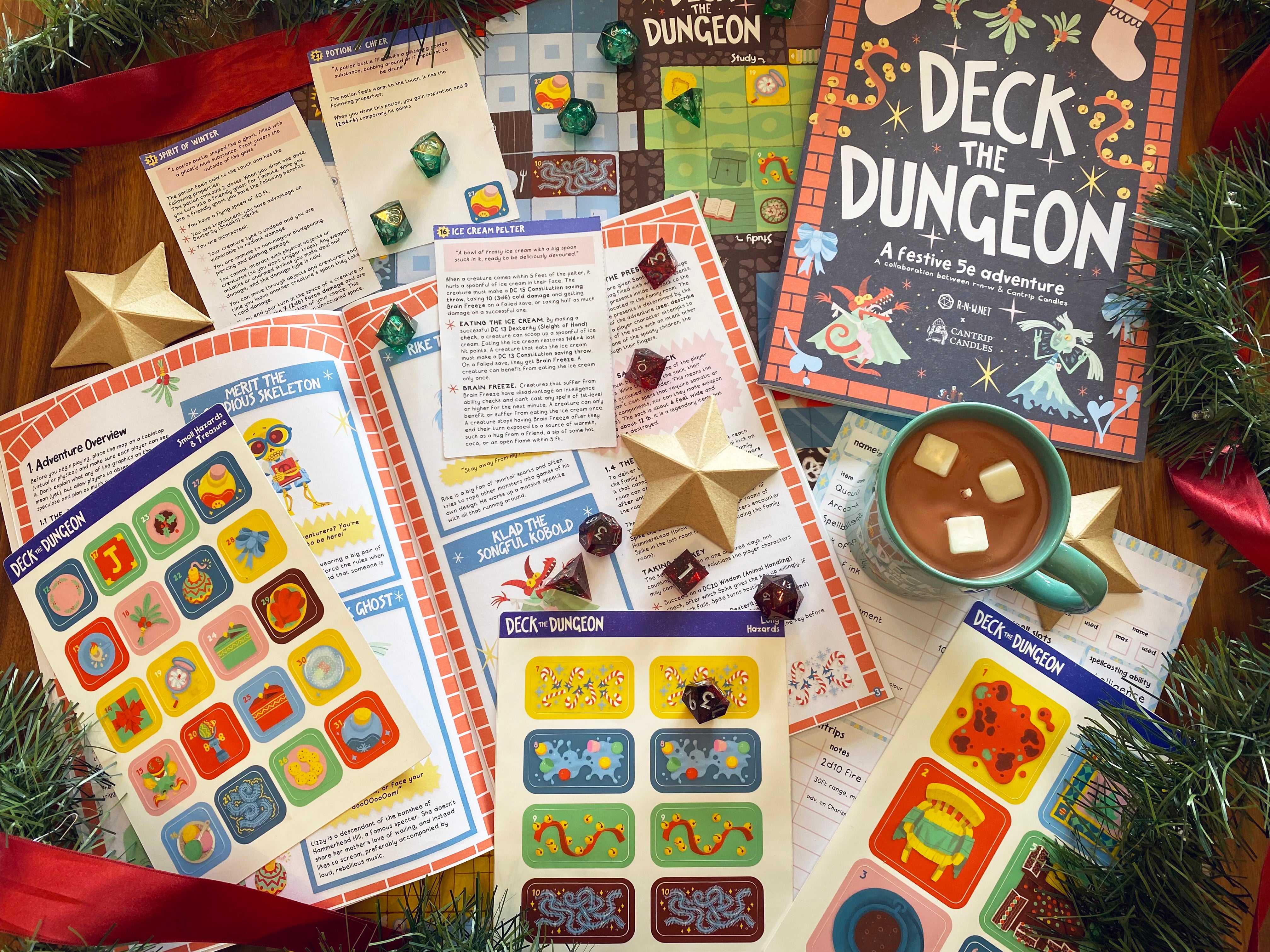 Deck the Dungeon: Hot Chocolate Mug Candle - Cantrip Candles