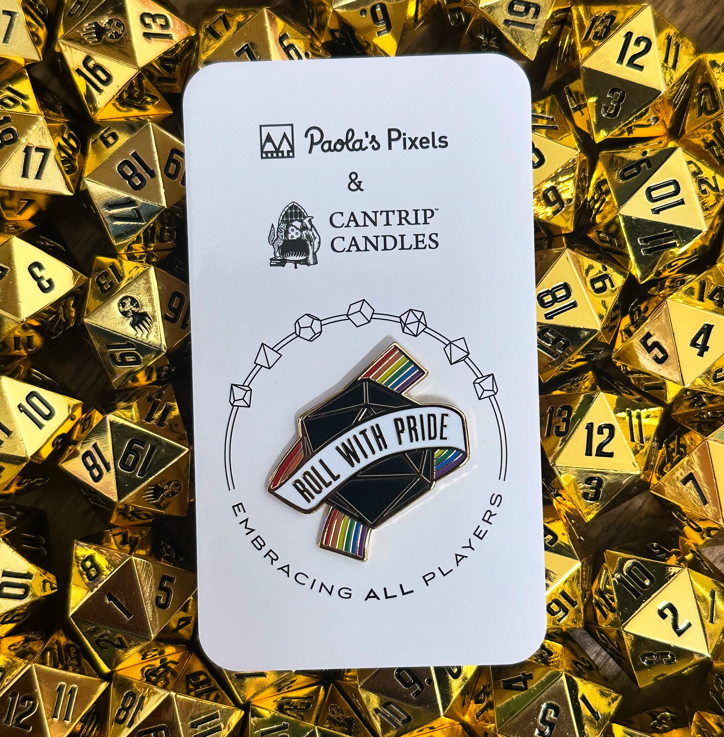 Roll with Pride Pin - Cantrip Candles