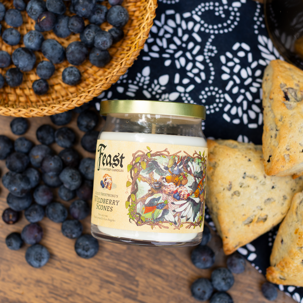 Scout Swiftwing's Wildberry Scones - Cantrip Candles