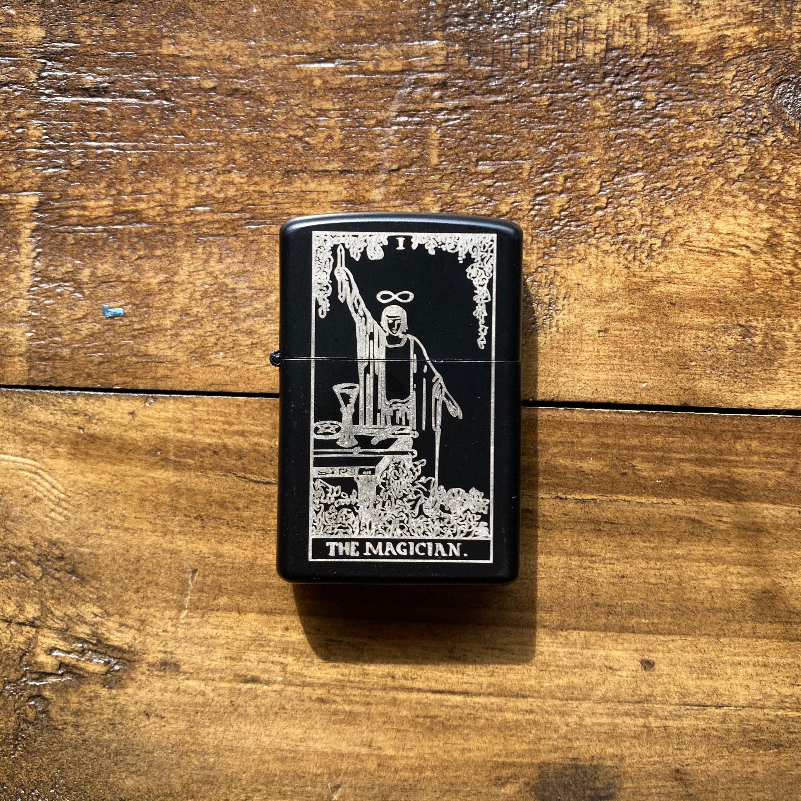 The Magician: Tarot Engraved Flip-Top Windproof Lighter - Cantrip Candles