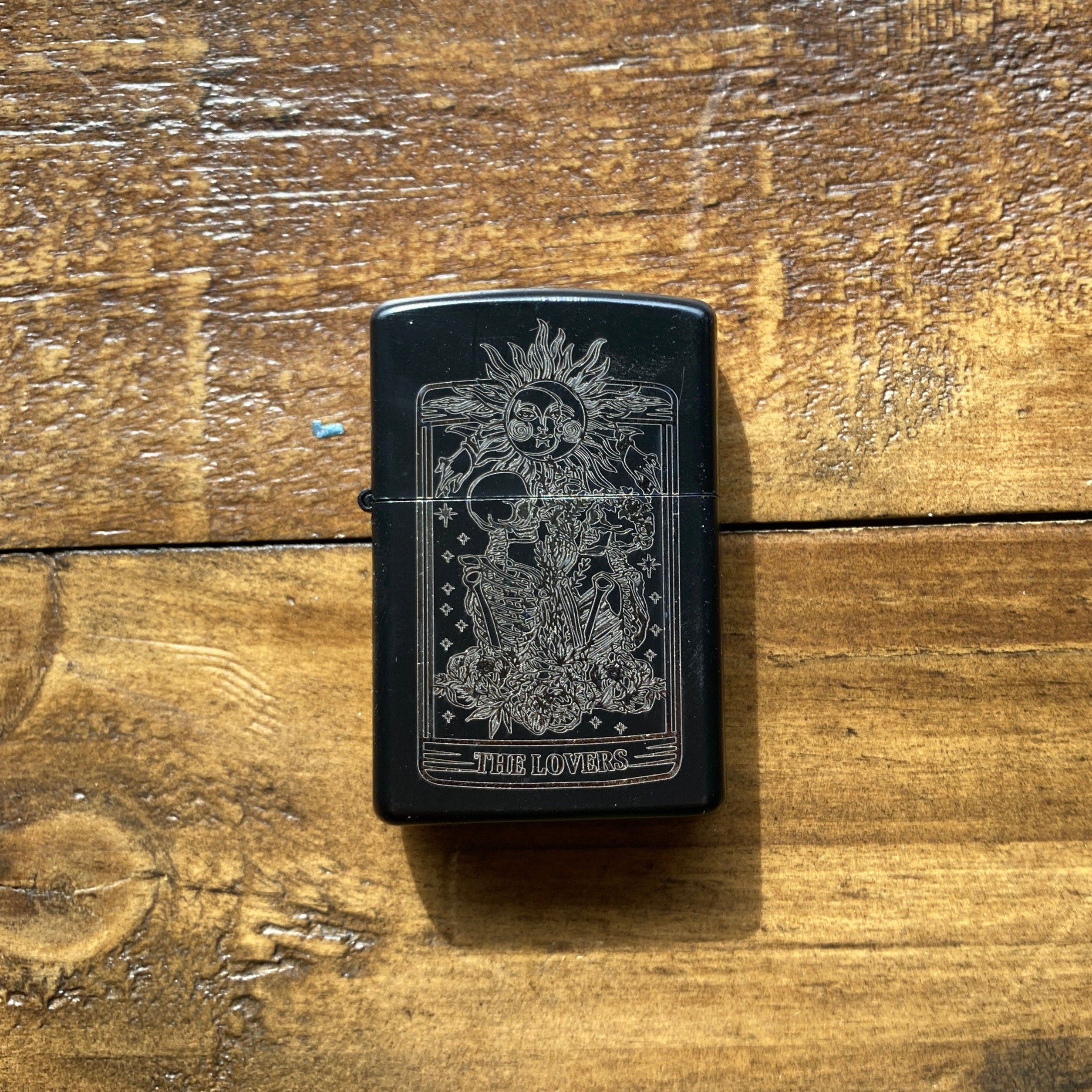 The Lovers: Tarot Engraved Flip-Top Windproof Lighter - Cantrip Candles
