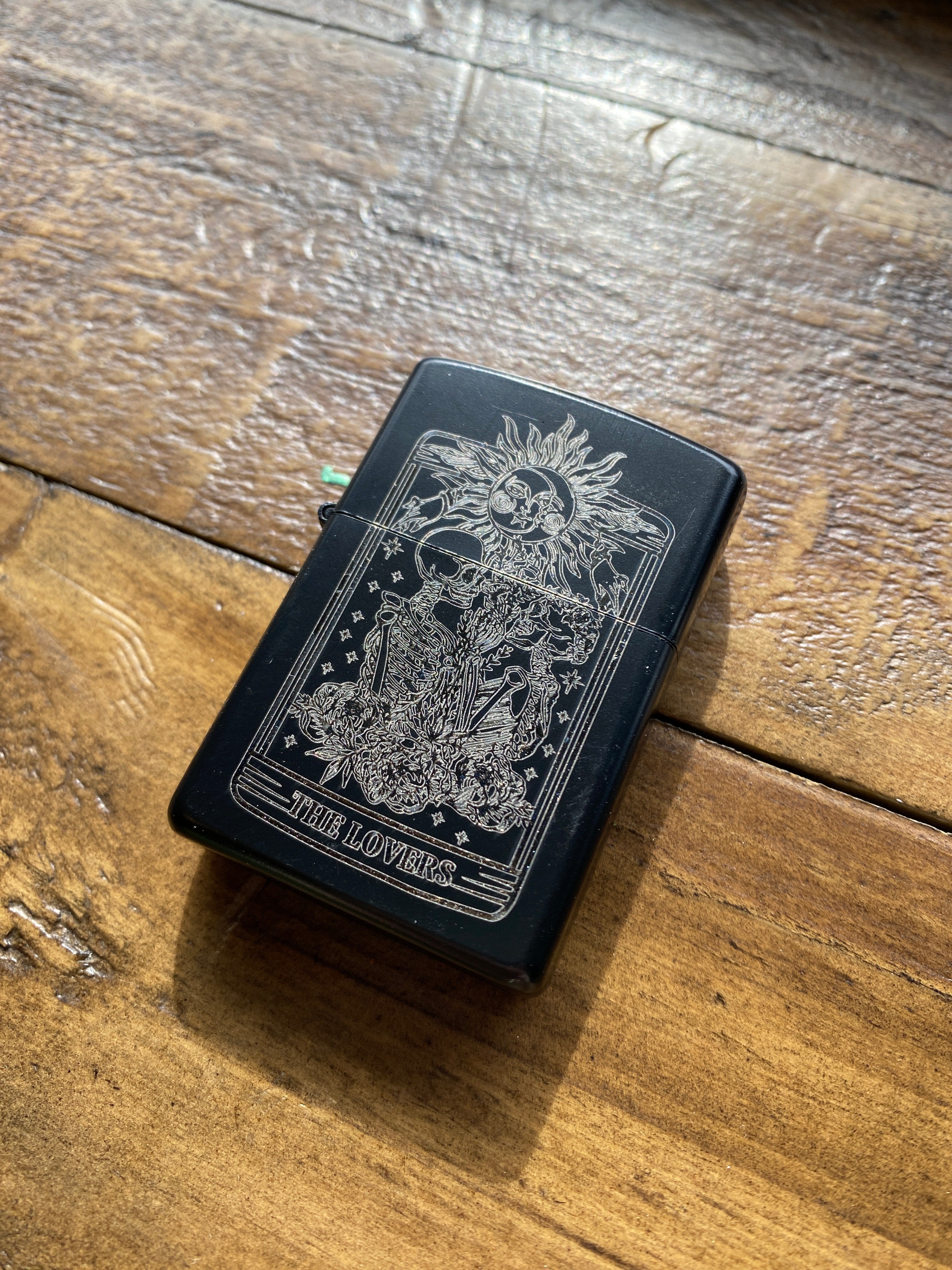 The Lovers: Tarot Engraved Flip-Top Windproof Lighter - Cantrip Candles