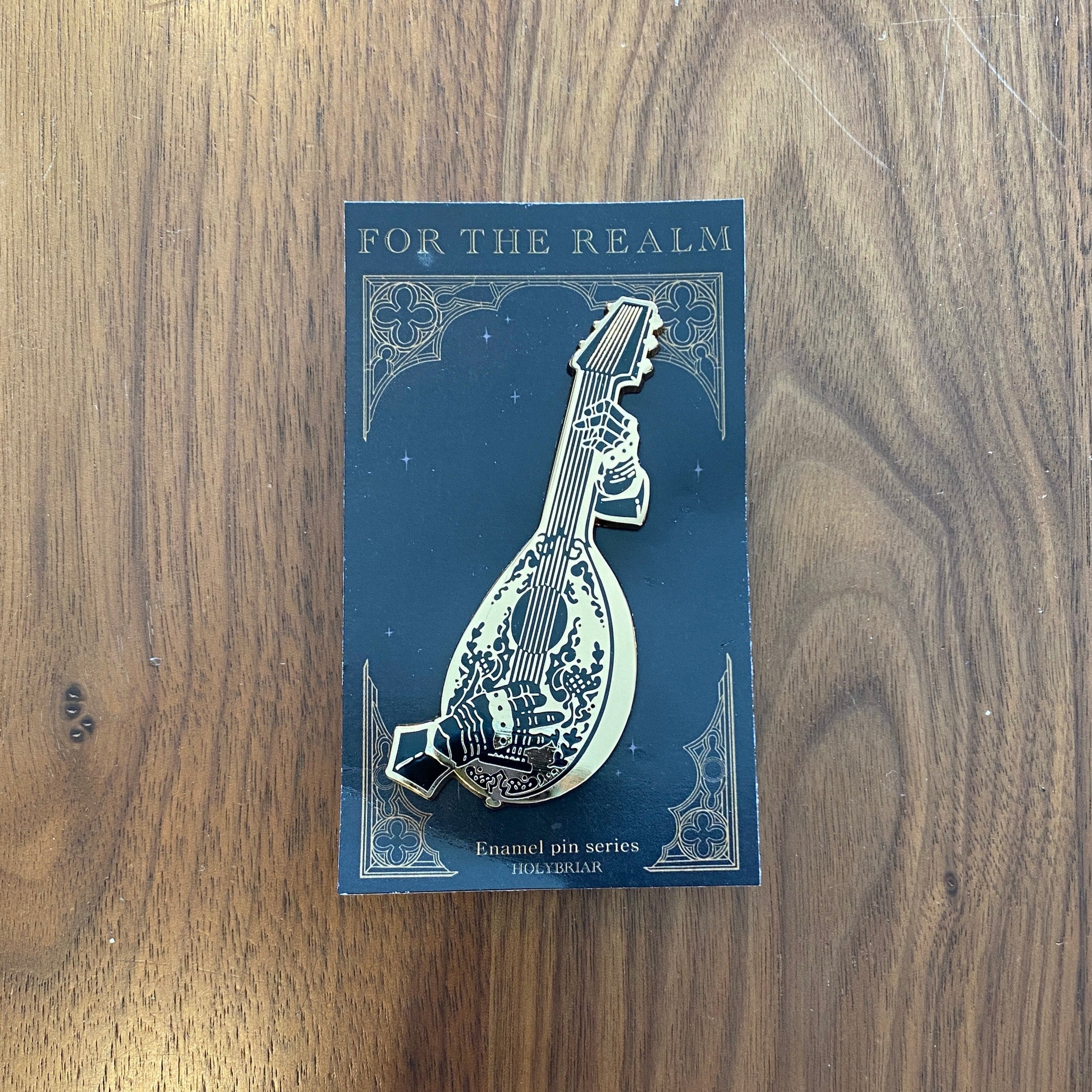 Weapon Enamel Pin - Lute - Cantrip Candles