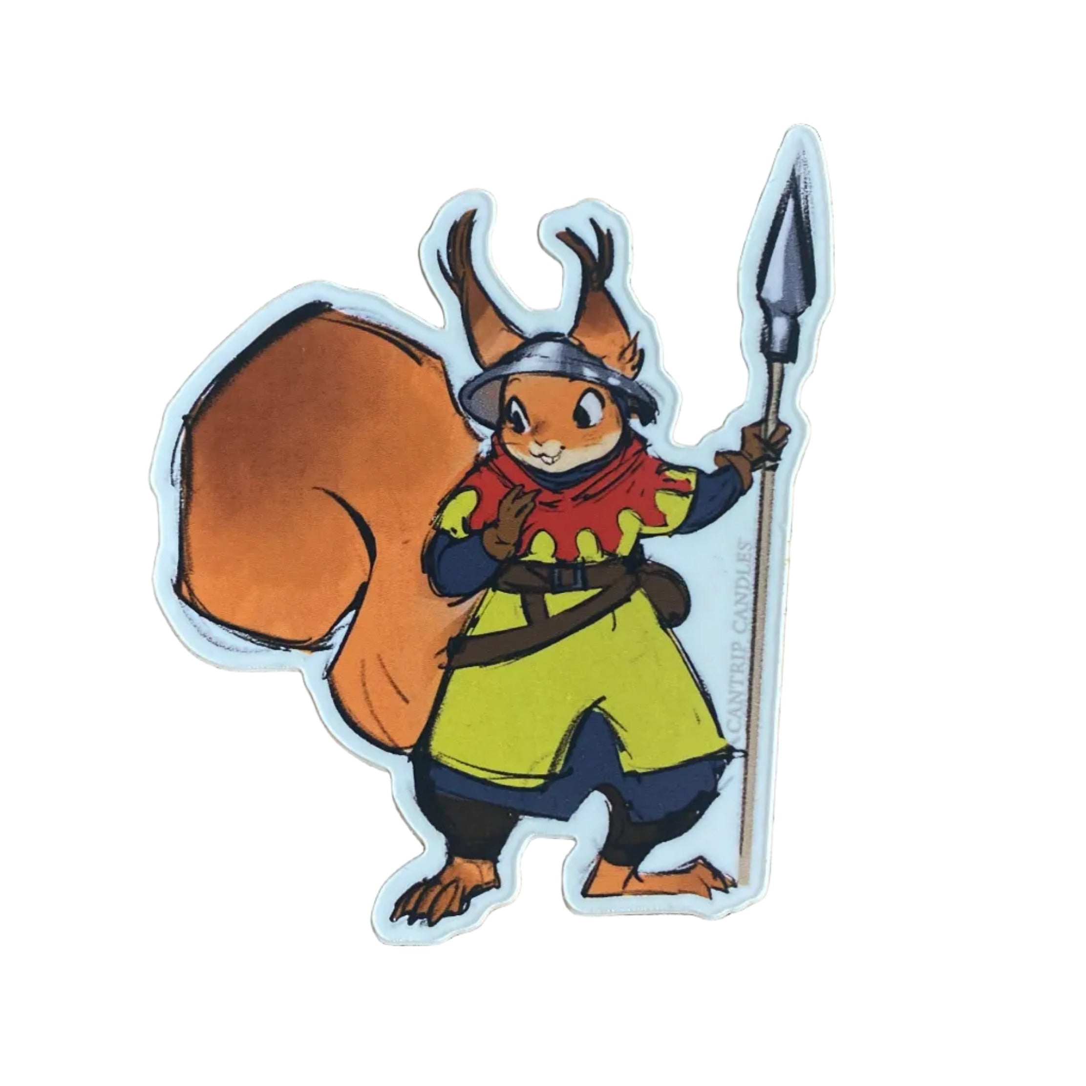 Sentry Squirrel Sticker – Cantrip Candles