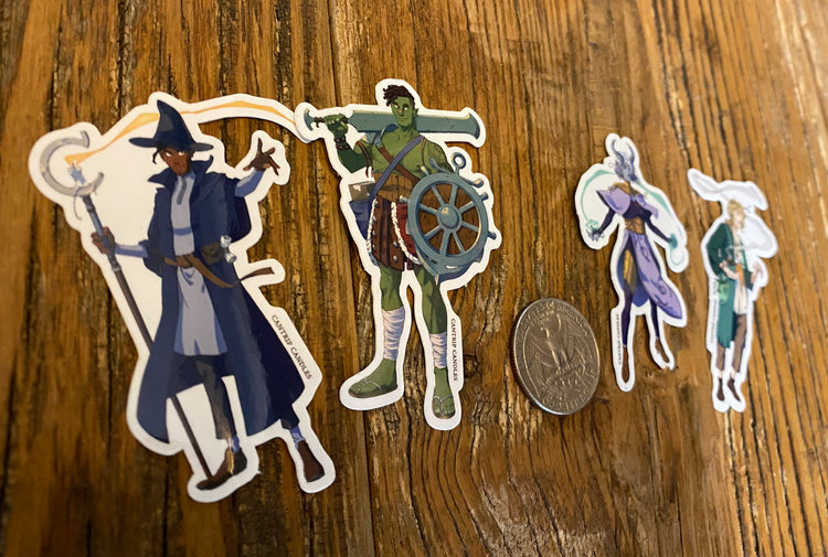 Cantrip Character Hero Stickers - Cantrip Candles