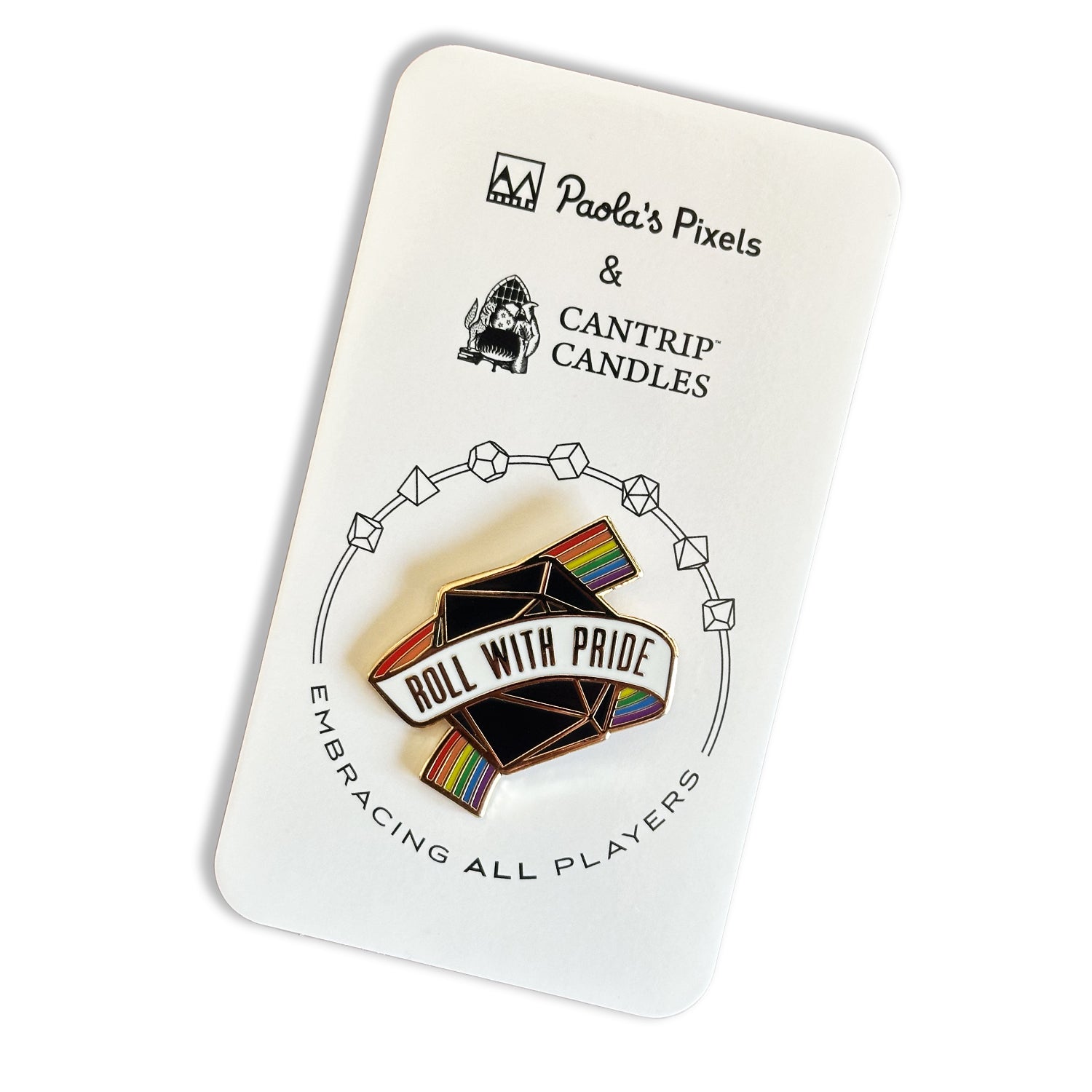Roll with Pride Pin - Cantrip Candles