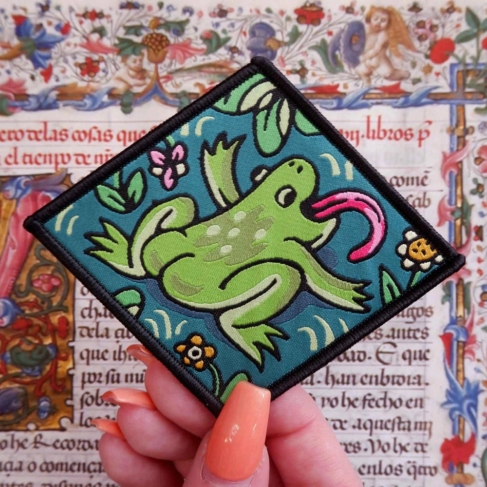 Booty Frog Woven Patch - Cantrip Candles