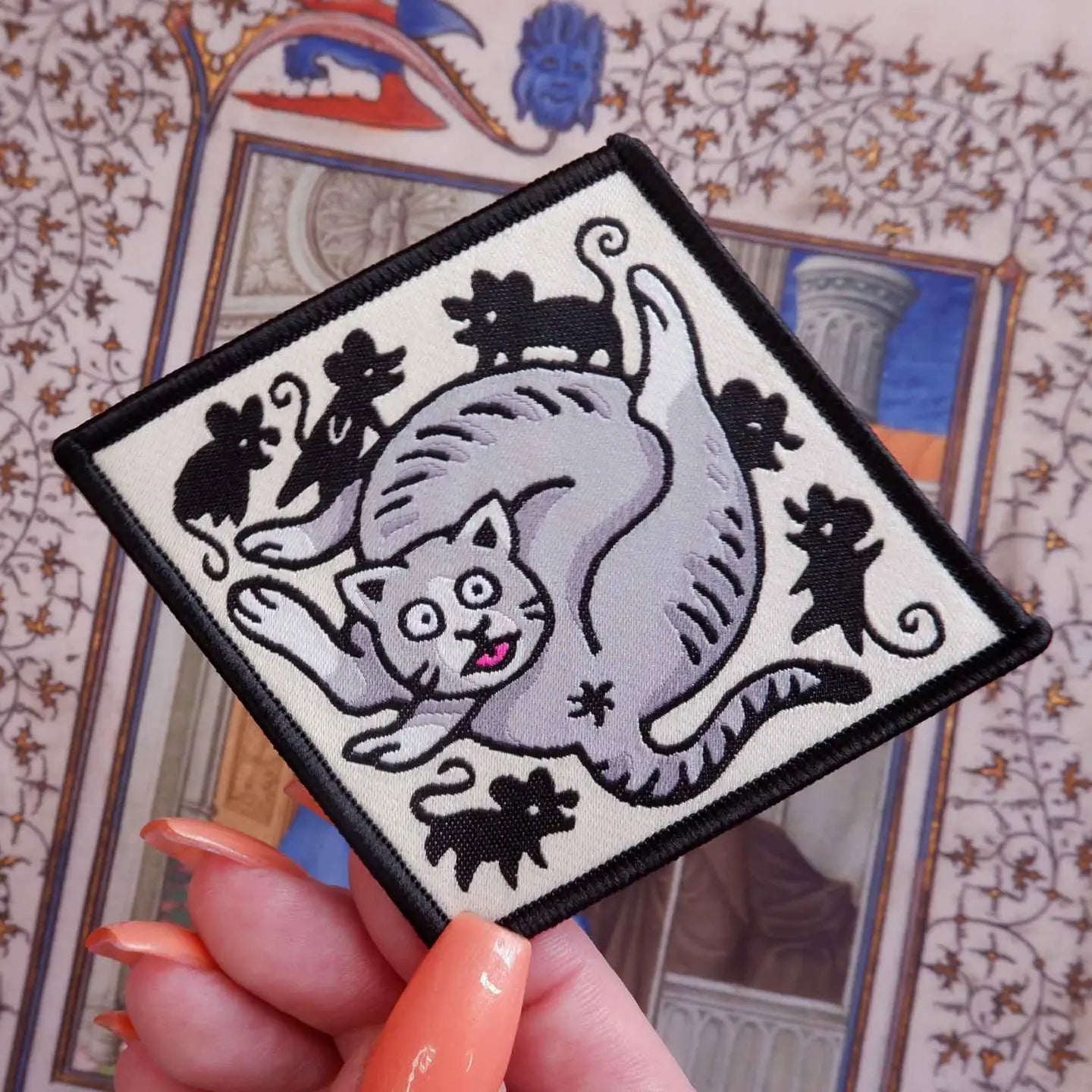 Cat Butt Licker Woven Patch - Cantrip Candles