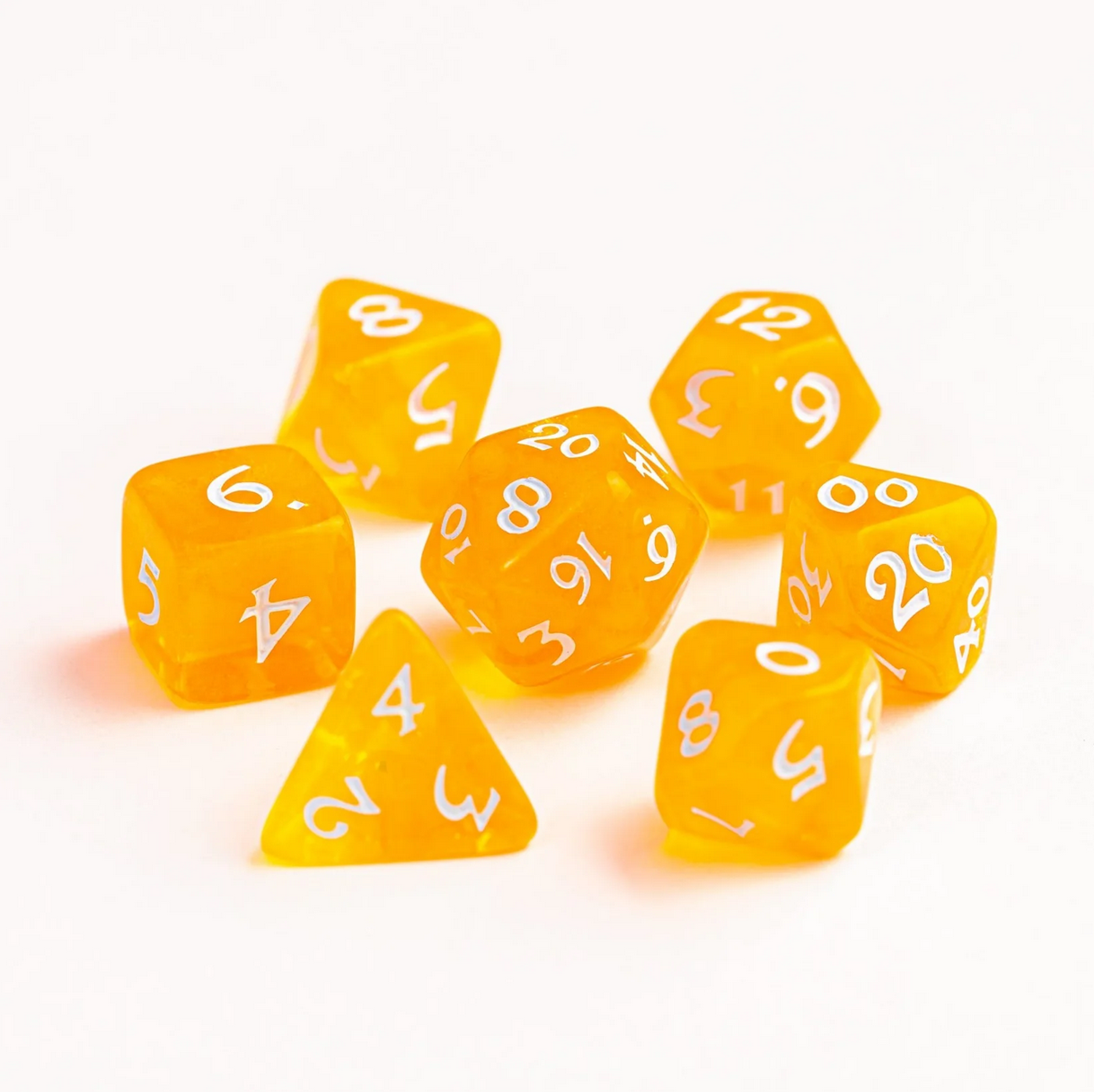 Cosmos Solaris 7 pc Dice Set - Cantrip Candles