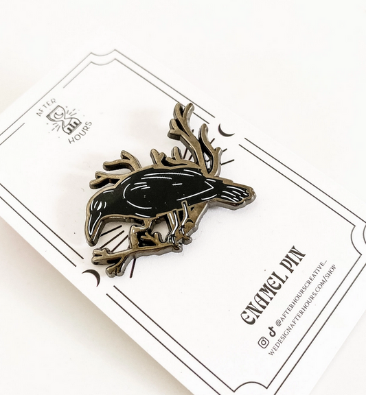 Crow Enamel Pin