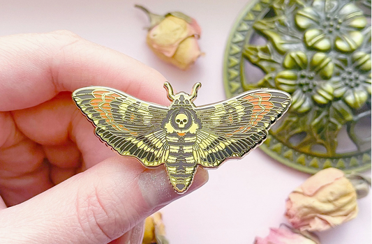 Death's Head Hawkmoth Enamel Pin