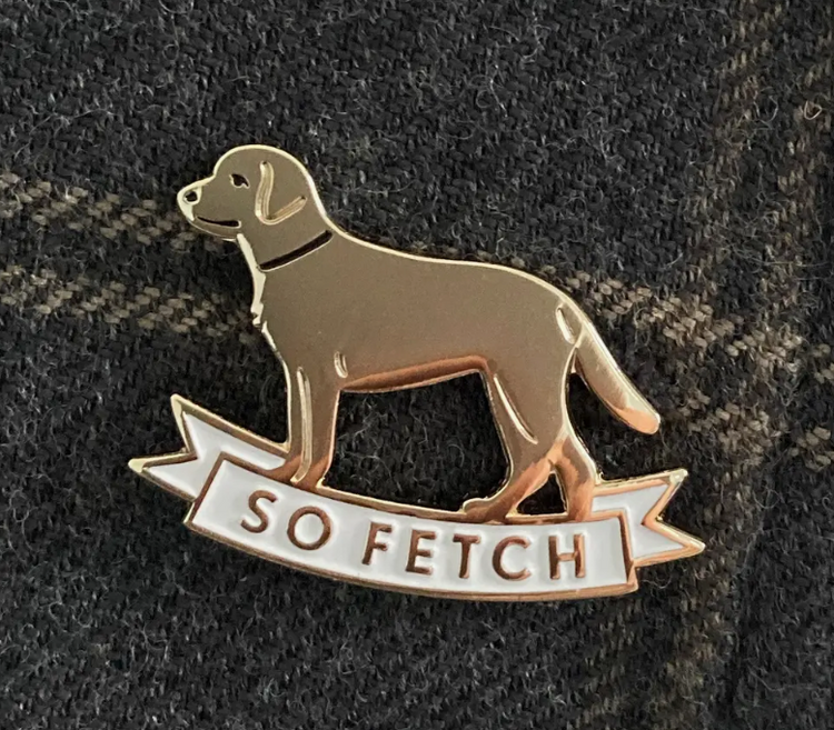 Dog Enamel pin - So Fetch - Cantrip Candles