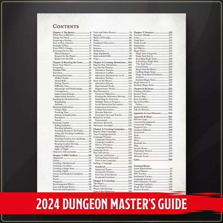 D&D 2024 Dungeon Master's Guide