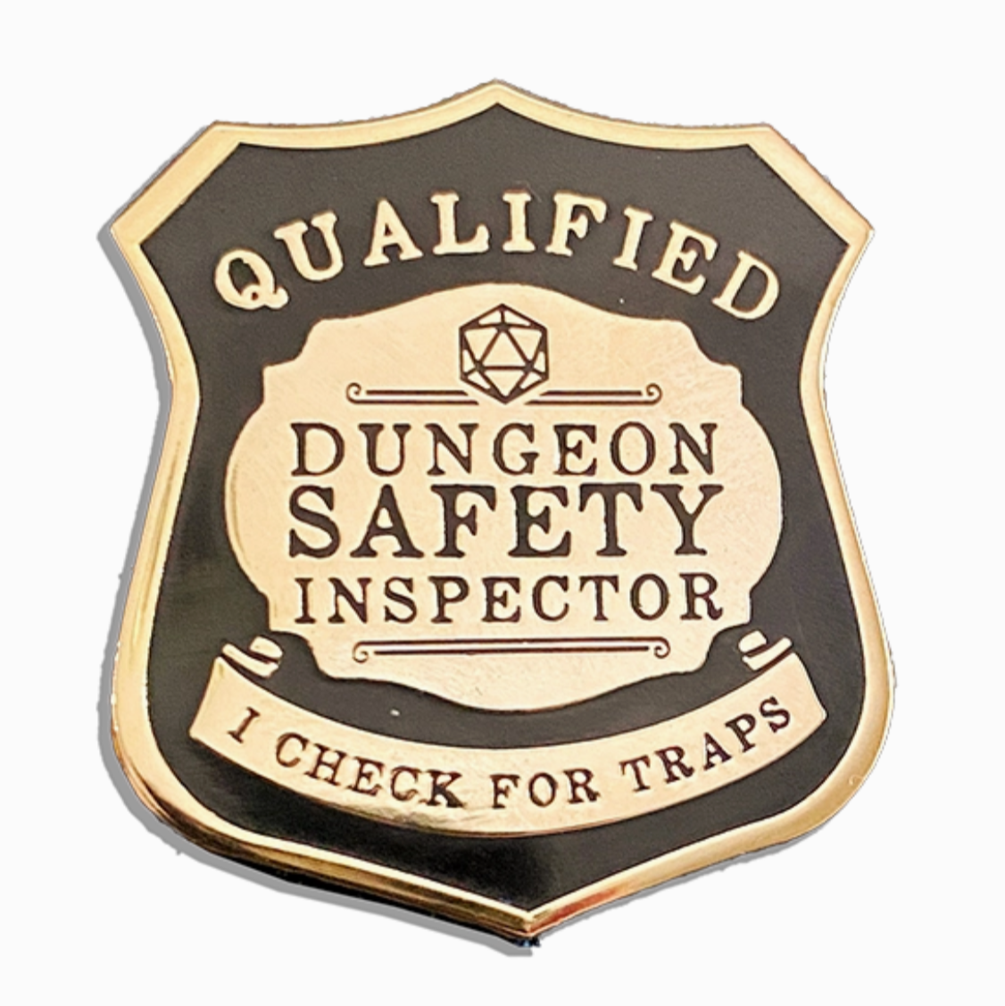 Dungeon Safety Inspector Enamel Pin - Cantrip Candles