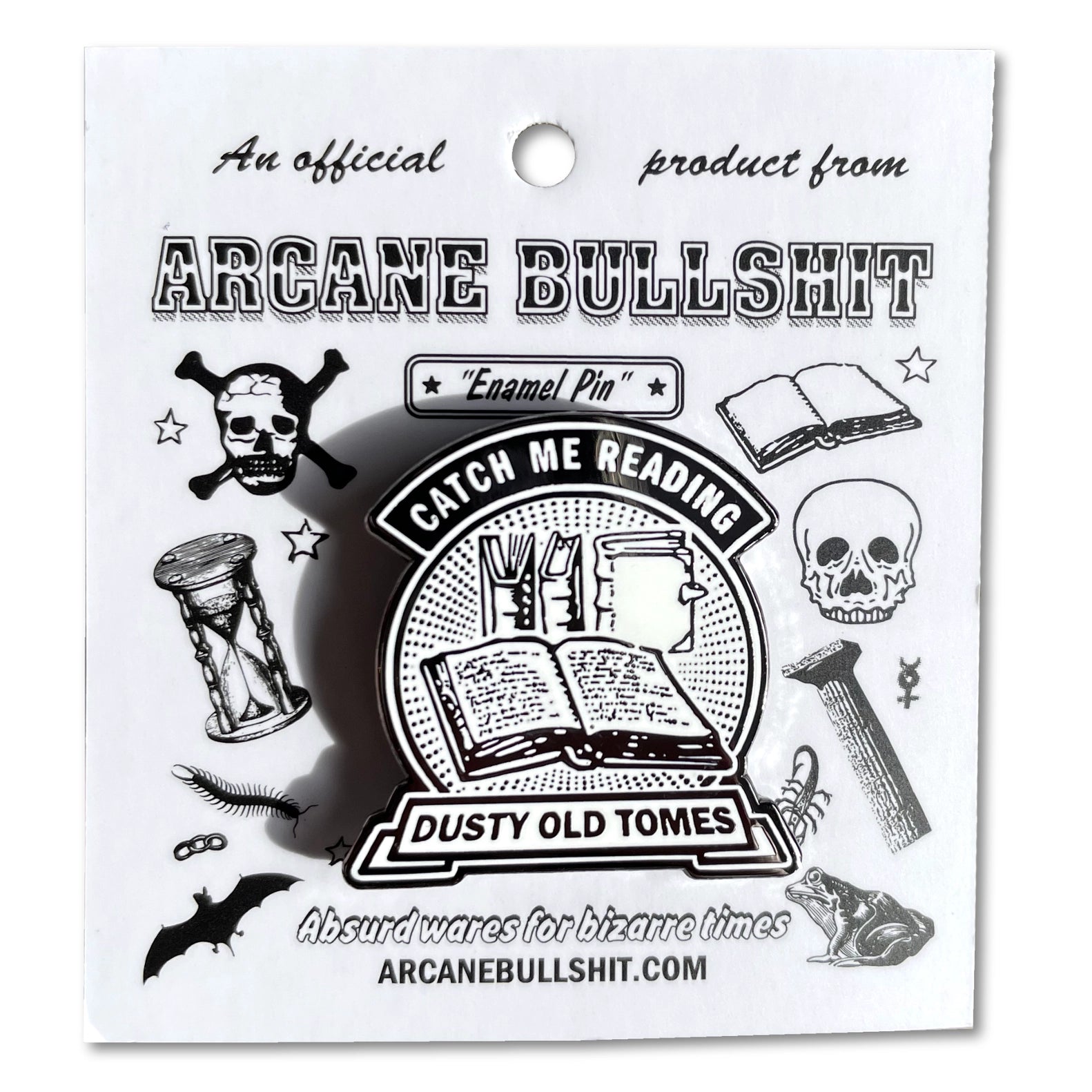 Dusty Old Tomes Enamel Pin