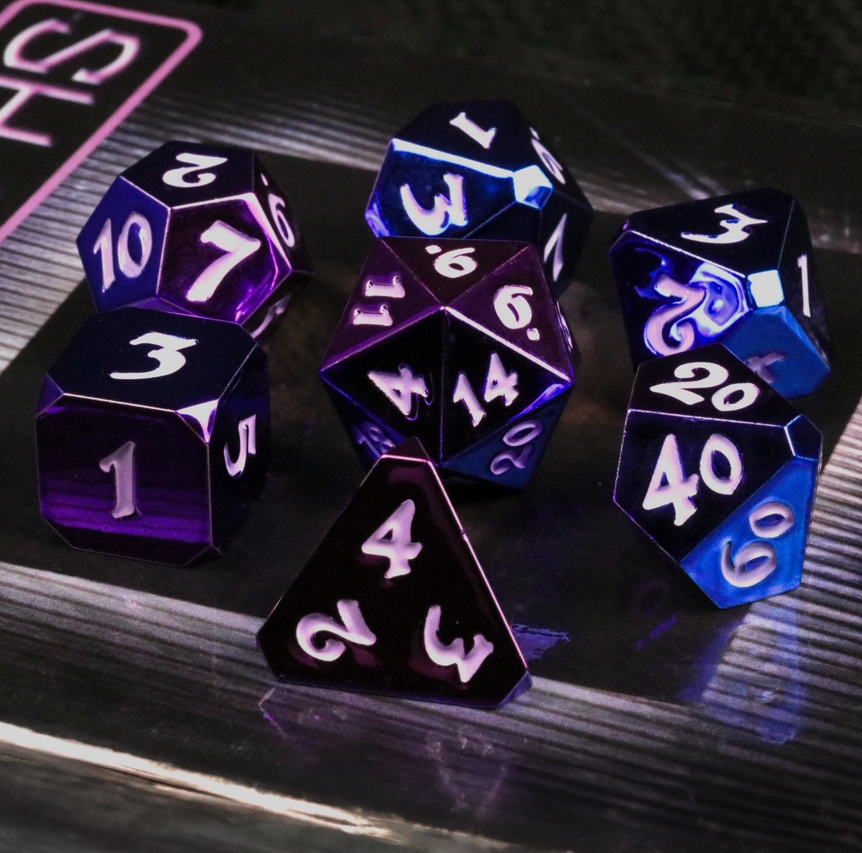 Eldritch Sentinel 7 pc Dice Set - Cantrip Candles
