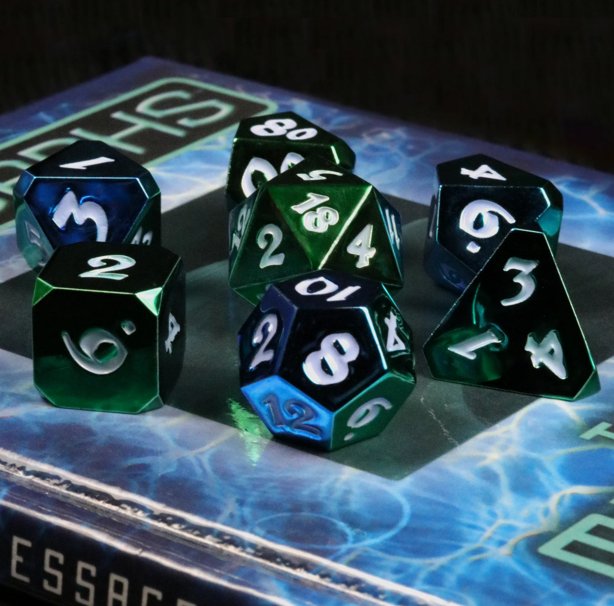 Ethereal Conduit 7 pc Dice Set - Cantrip Candles