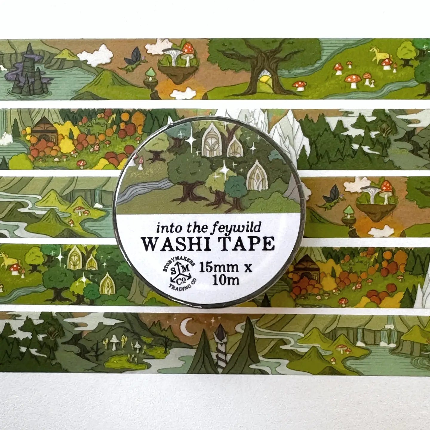 Feywild Map Washi Tape - Cantrip Candles