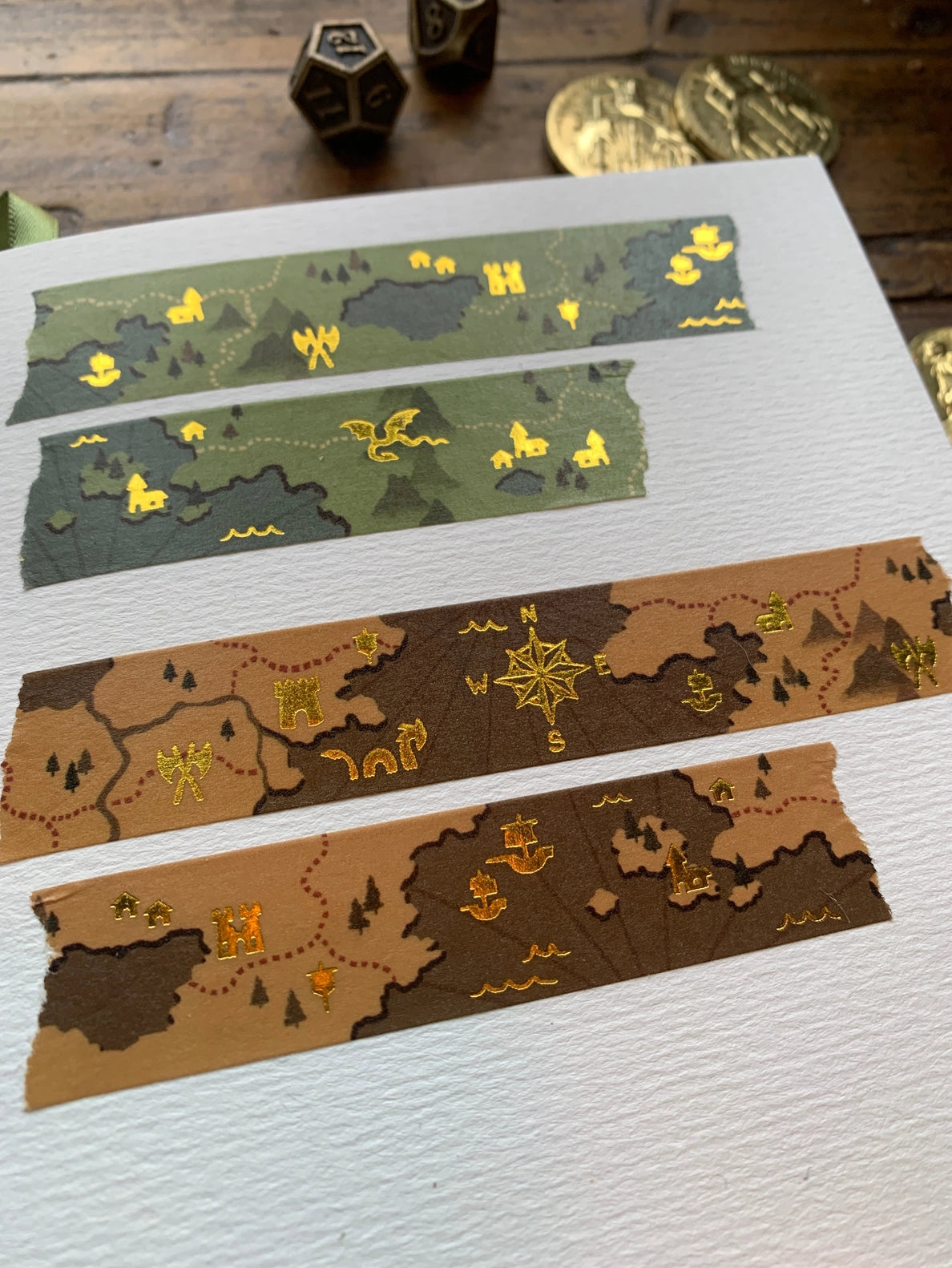 Fantasy Map Foiled Washi Tape