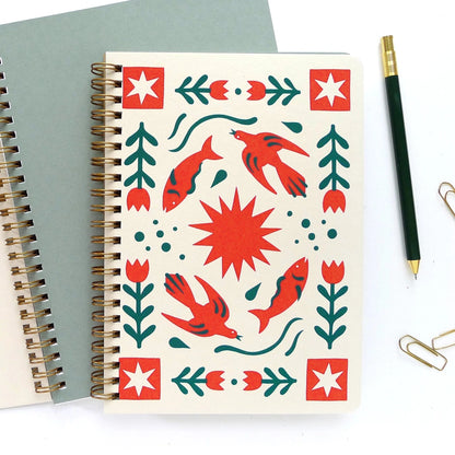 Folk Flower Coil Notebook - Cantrip Candles