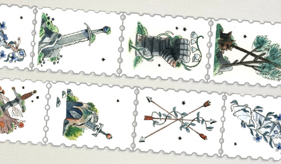 Forgotten Armory Stamp Washi Tape - Cantrip Candles