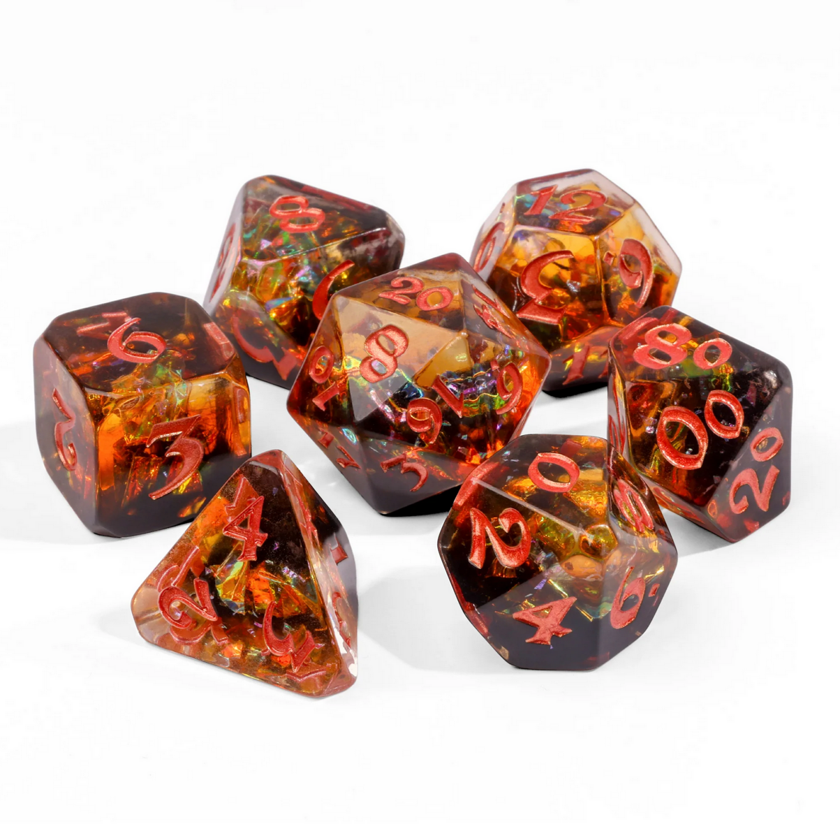 Frenzy 7 pc Dice Set - Cantrip Candles