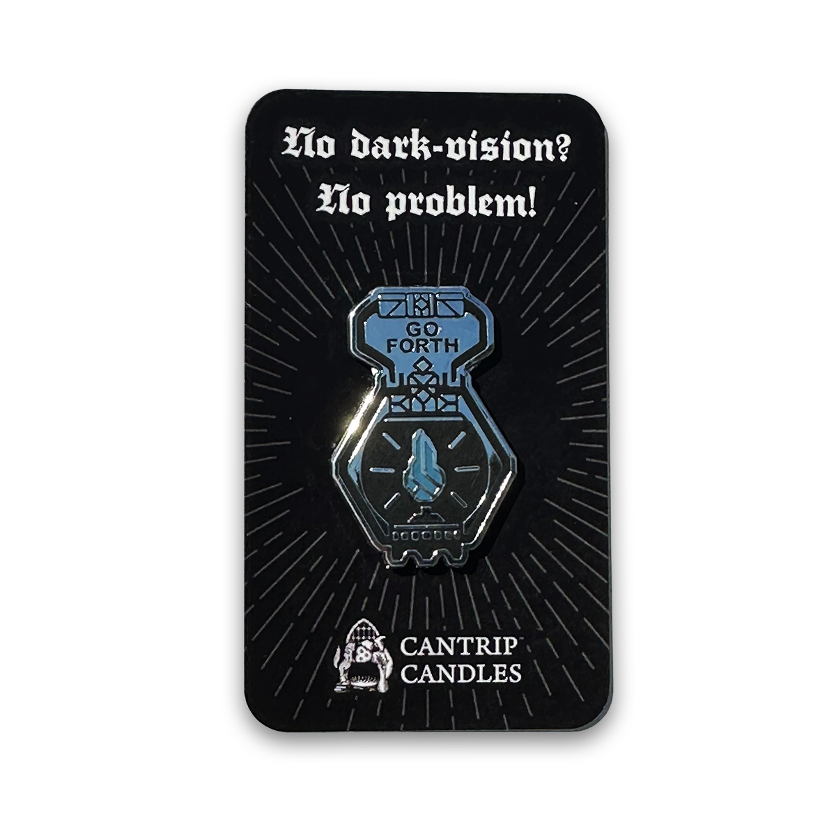 Go Forth Lantern Enamel Pin - Cantrip Candles