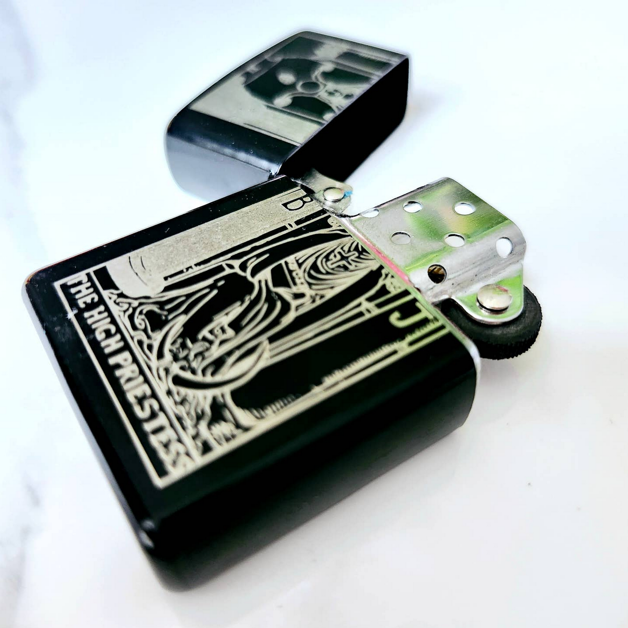 The High Priestess: Tarot Engraved Flip-Top Windproof Lighter - Cantrip Candles