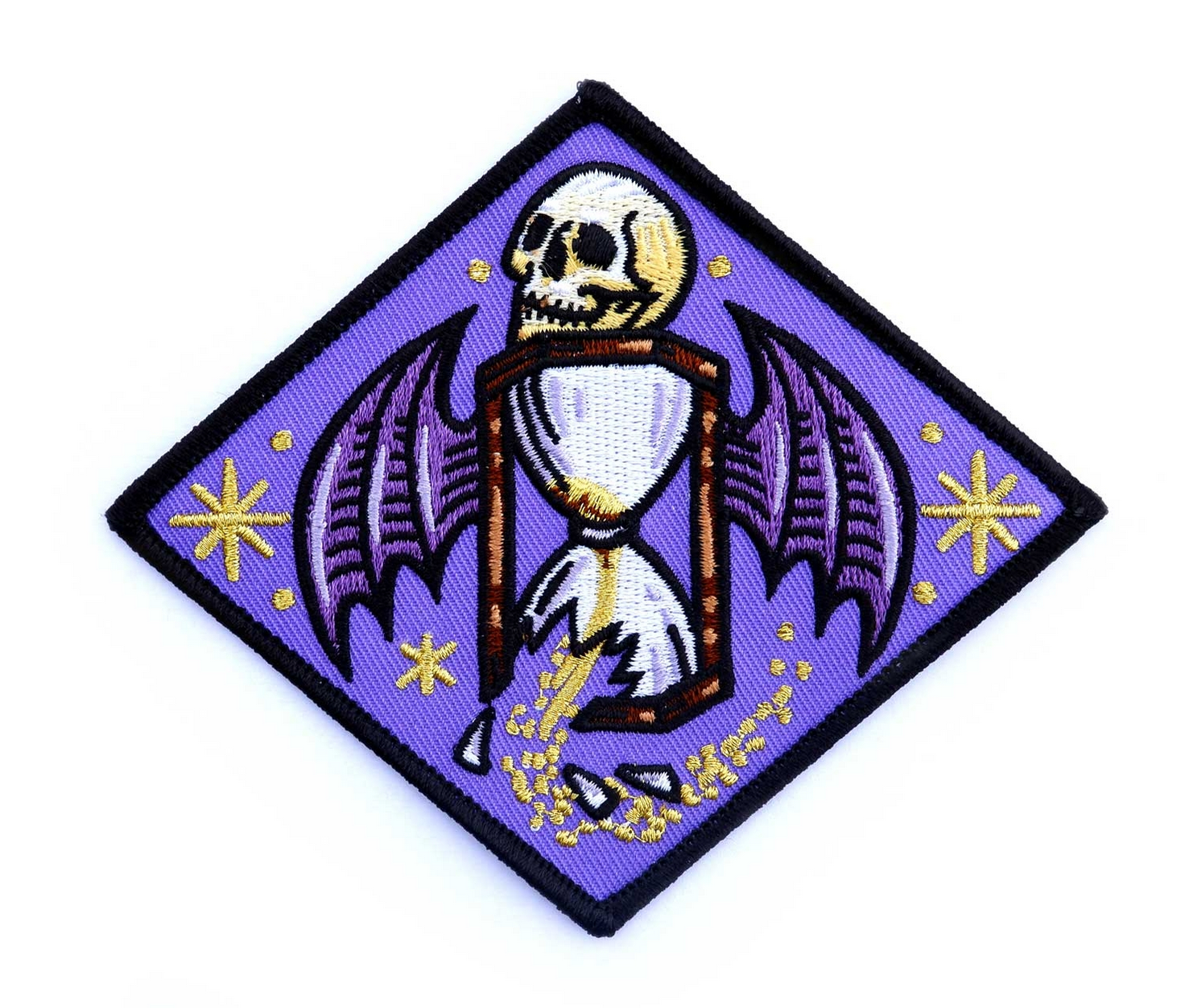 Death's Hourglass Embroidered Patch - Cantrip Candles