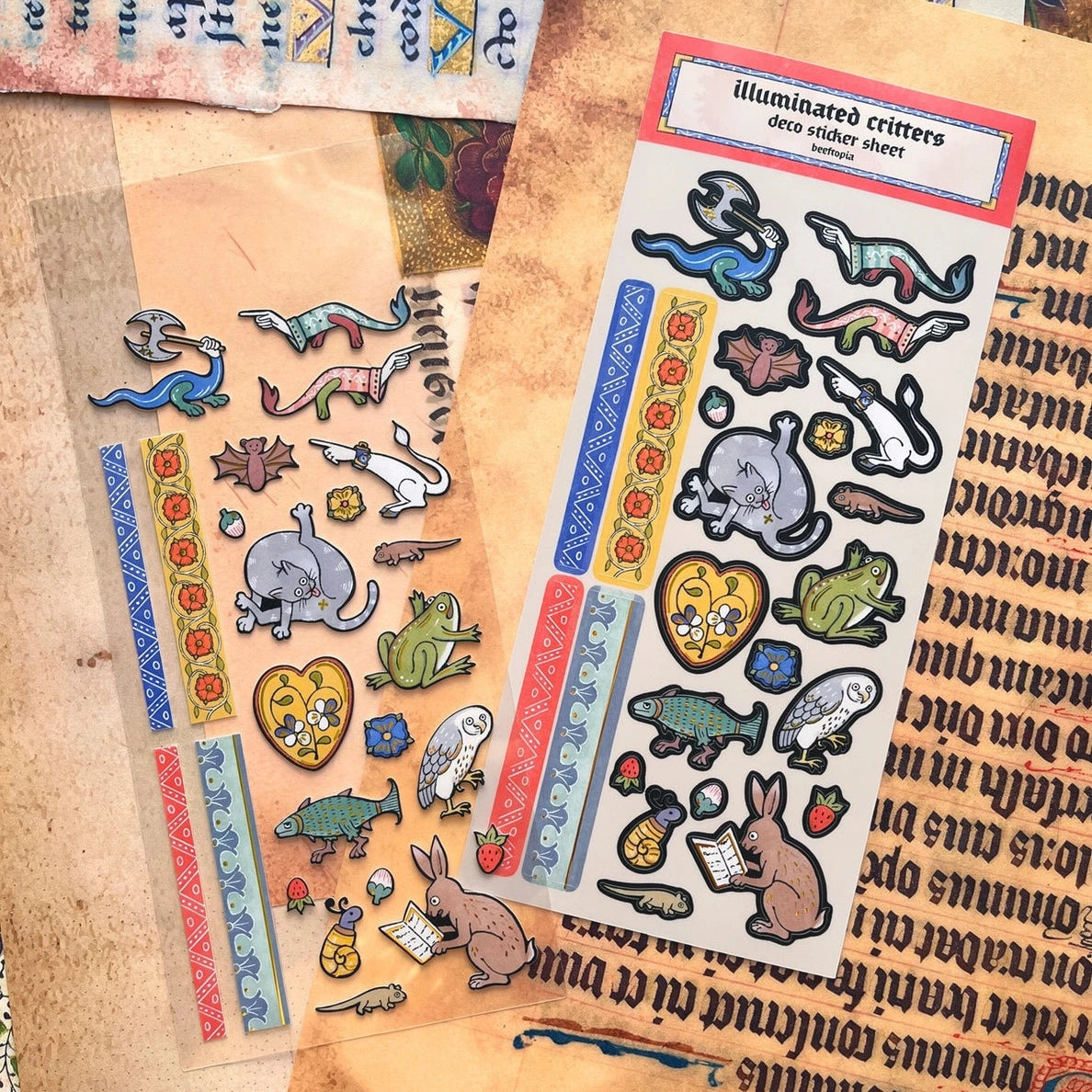 Illuminated Critters Foiled Sticker Sheet - Cantrip Candles