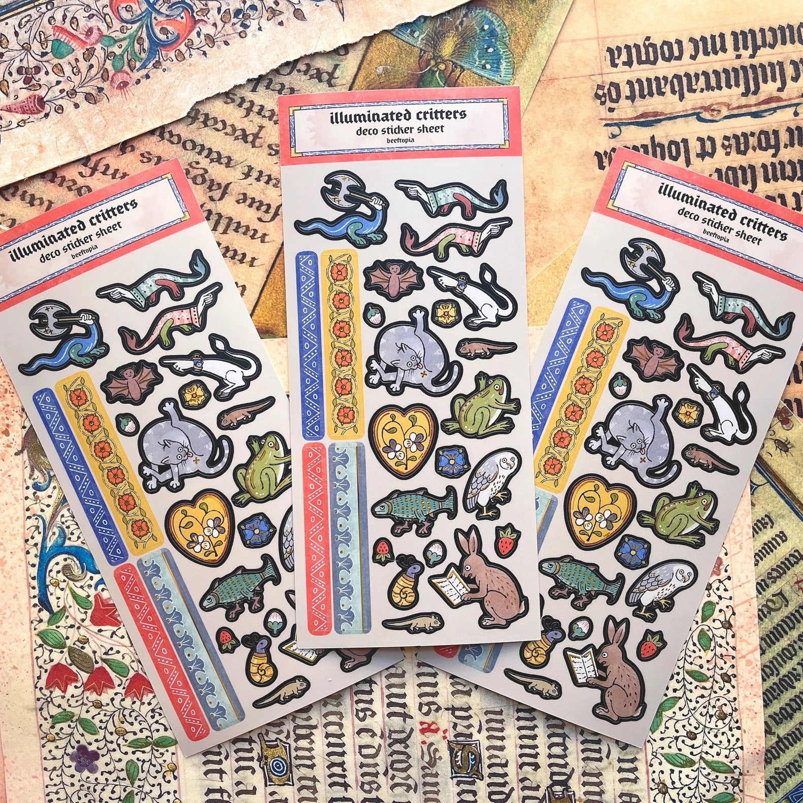 Illuminated Critters Foiled Sticker Sheet - Cantrip Candles