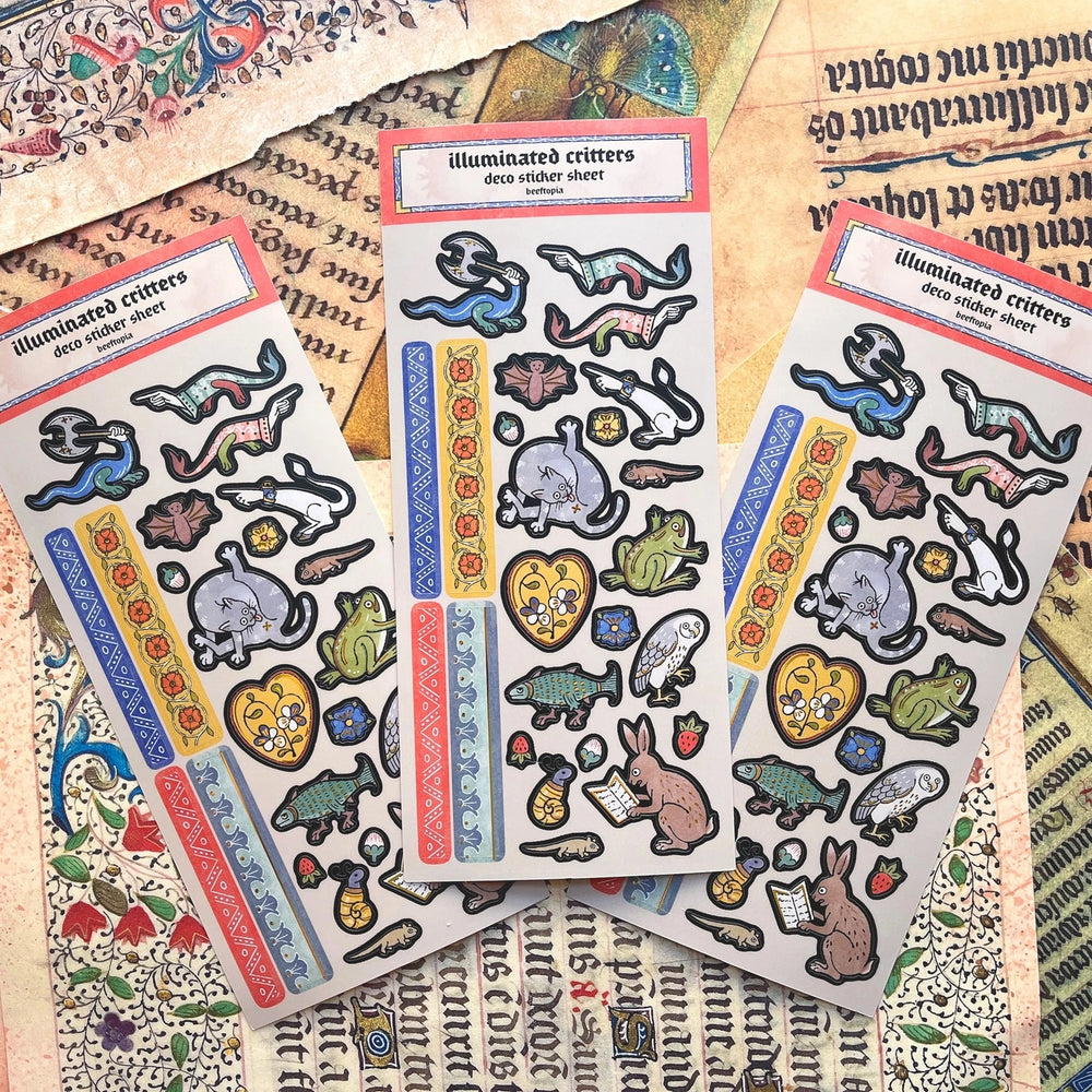 Illuminated Critters Foiled Sticker Sheet - Cantrip Candles