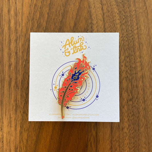 Phoenix Feather Enamel Pin