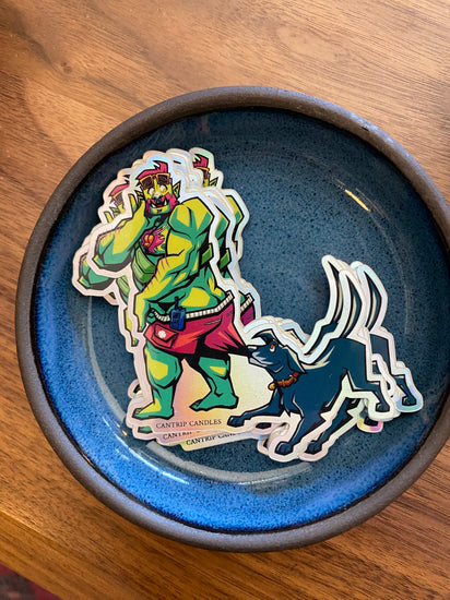 Hot Orc Summer Holographic Sticker - Cantrip Candles