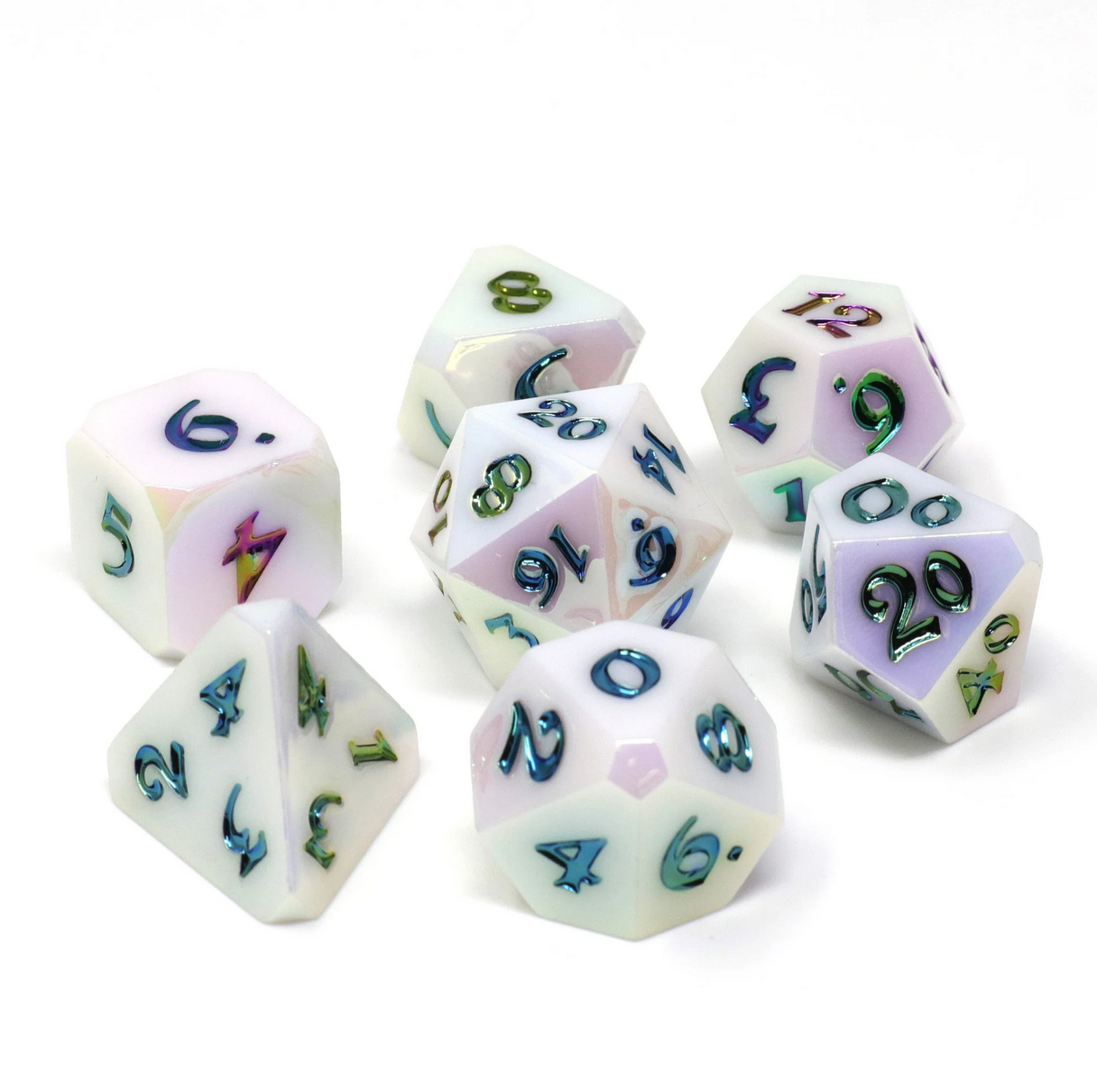 Infinite Aspiration 7 pc Dice Set - Cantrip Candles