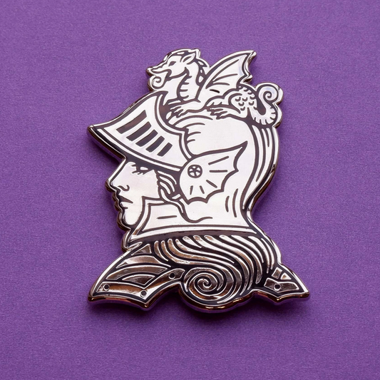 Lady Knight Enamel Pin - Cantrip Candles