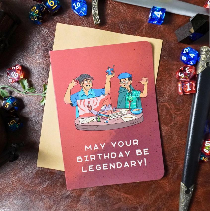 May Your Birthday Be Legendary Card - Cantrip Candles