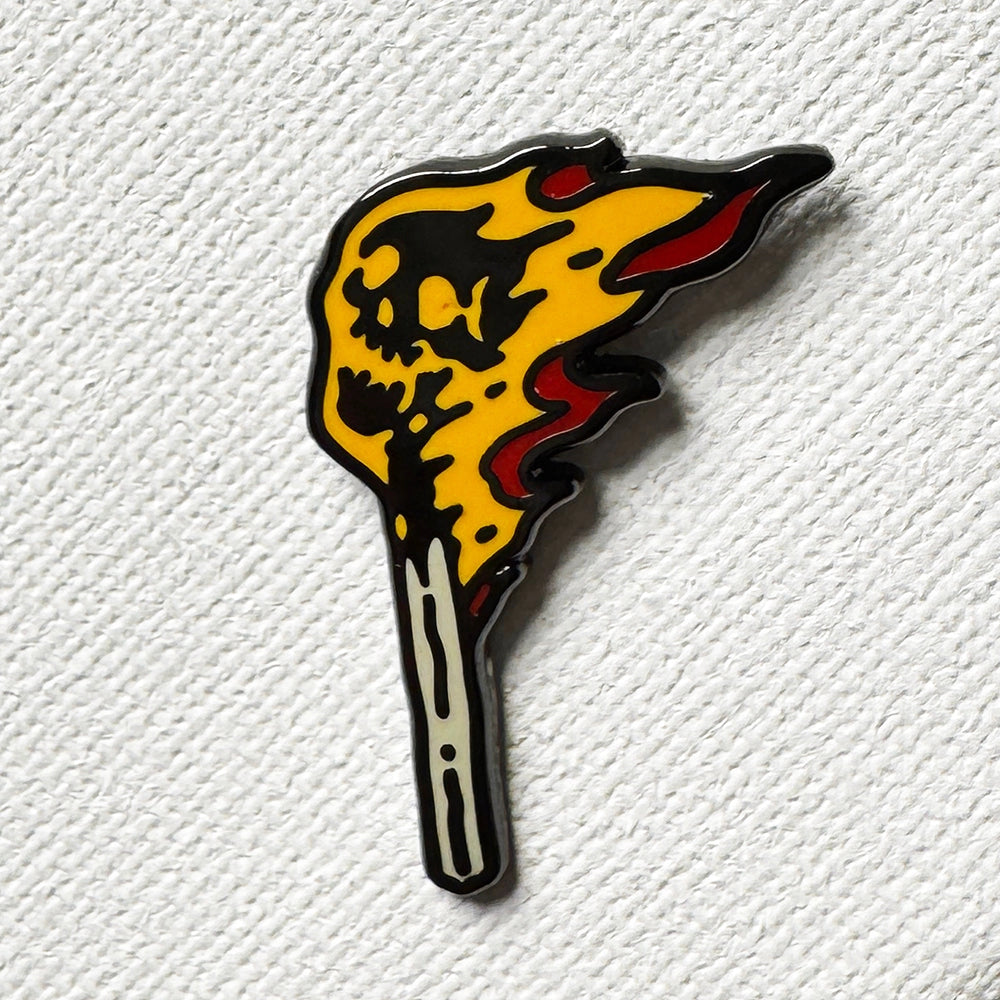Lit Match Enamel Pin - Cantrip Candles