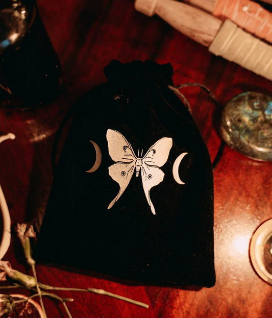 Luna Moth Dice Bag & Tarot Pouch - Cantrip Candles