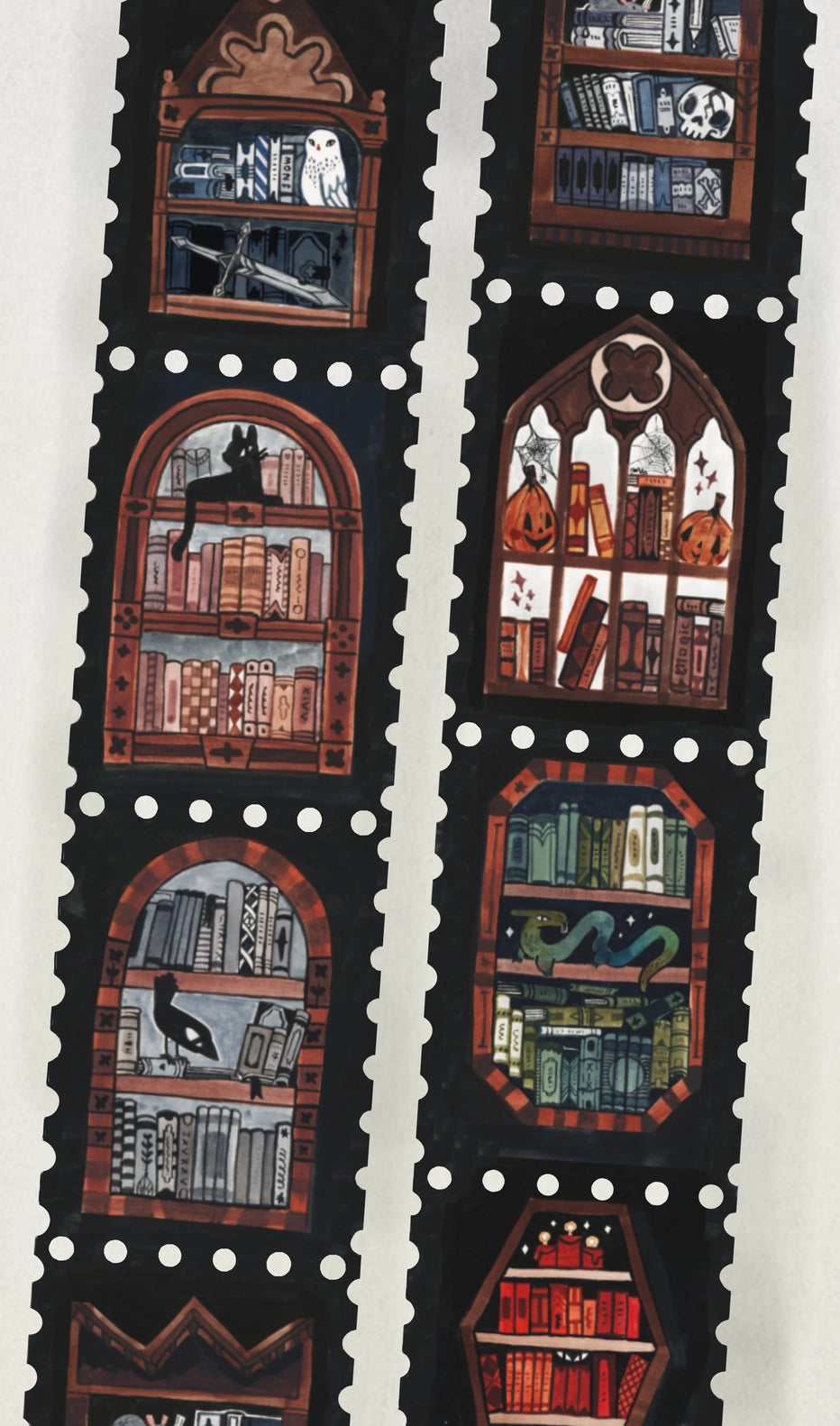 Magical Bookshelf Stamp Washi Tape