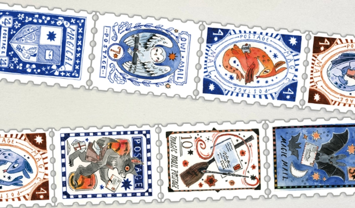 Magical Mail Stamp Washi Tape - Cantrip Candles