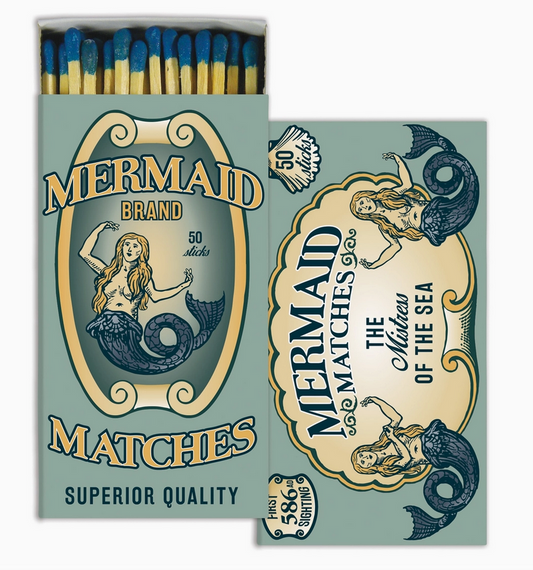 Mermaid Brand Matchbox - Large - Cantrip Candles