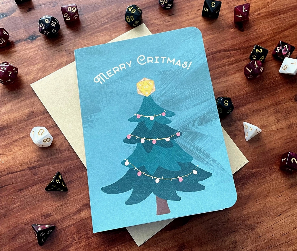 Merry Critmas Holiday Card - Cantrip Candles